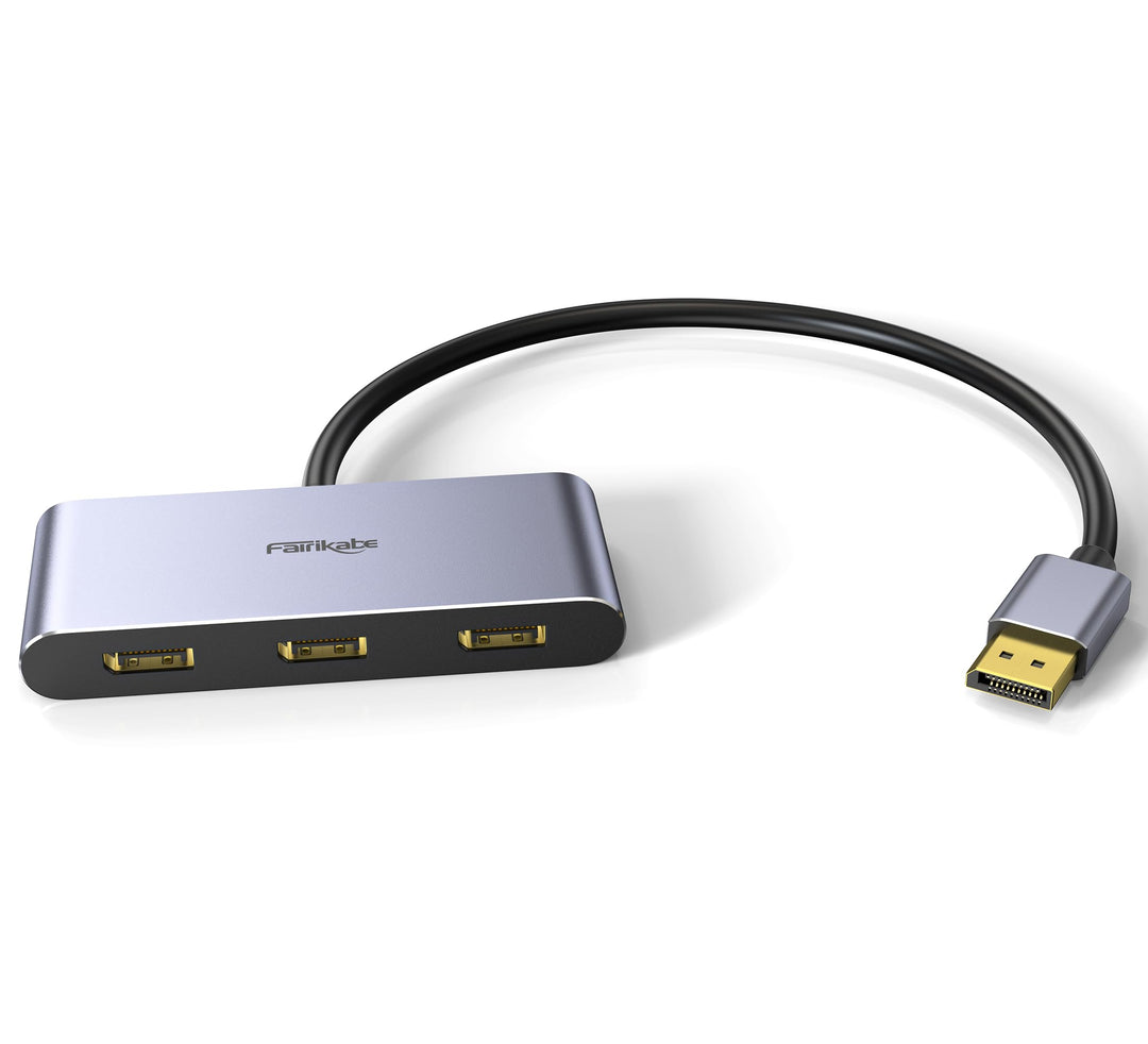3 Port DisplayPort 1.4 Splitter, DisplayPort MST Hub Monitor Splitter, DisplayPort auf 3X DP Multi M