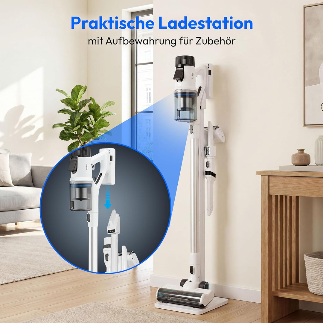 MEDION P400 W Stabstaubsauger mit Wischfunktion (kabellos, beutellos, Zyklon-Technologie, 400 Watt,