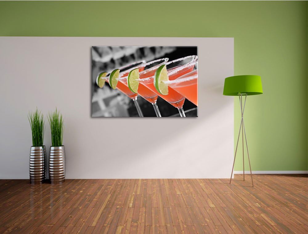 leckere Singapur Sling Cocktails schwarz/weiss Format: 100x70 auf Leinwand, XXL riesige Bilder ferti
