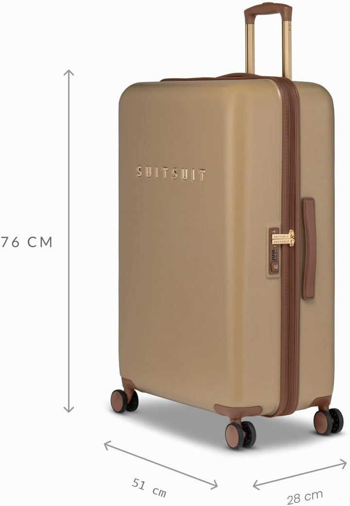 SUITSUIT Koffer Gross 76 cm - Hartschalen Reisekoffer mit Rollen - TSA-Schloss - 94 L - Fab Seventie