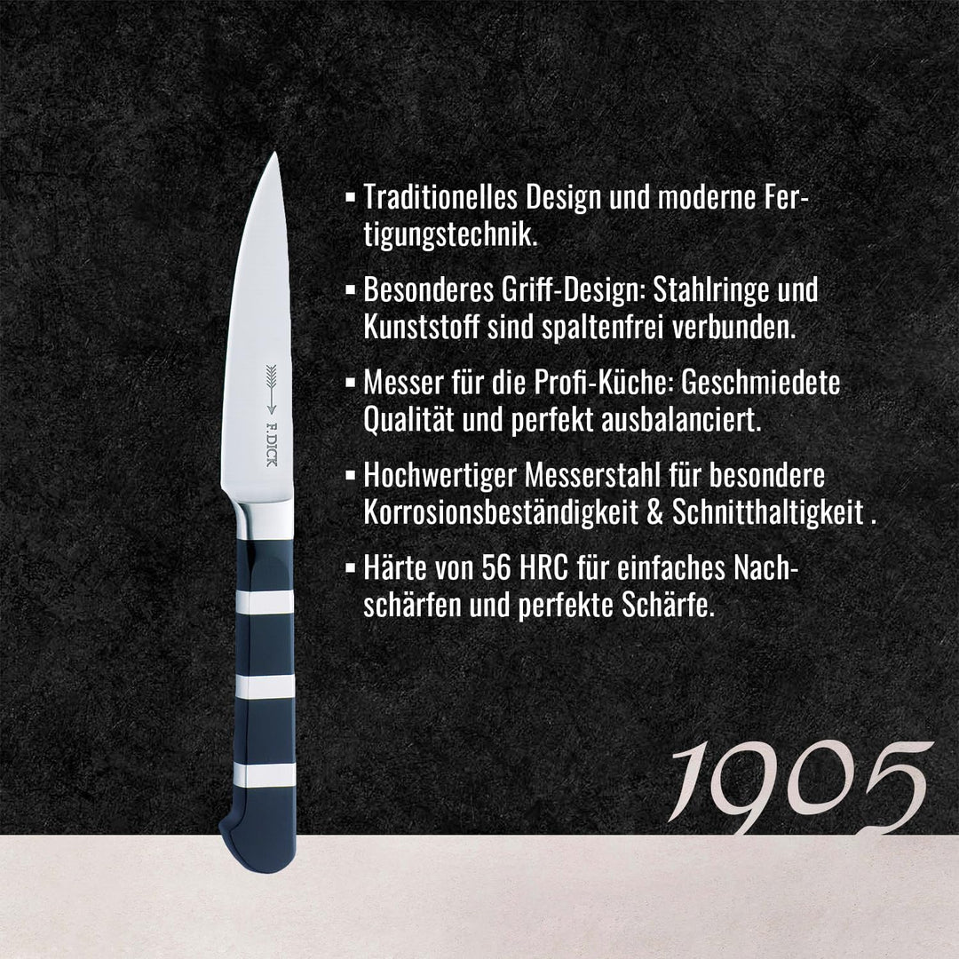 F. DICK Officemesser, 1905 (Messer mit Klinge 9 cm, X50CrMoV15 Stahl, nichtrostend, 56° HRC)