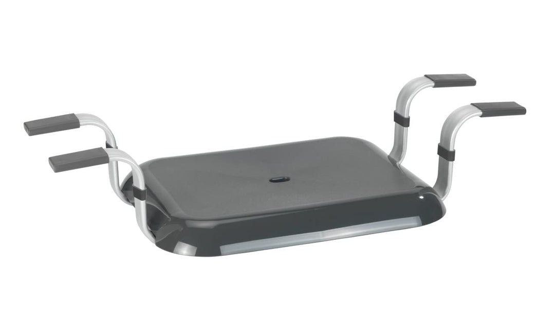 WENKO Badewannensitz Secura Premium - 150 kg Tragkraft, Polypropylen, 74 x 15.5 x 36 cm, Anthrazit