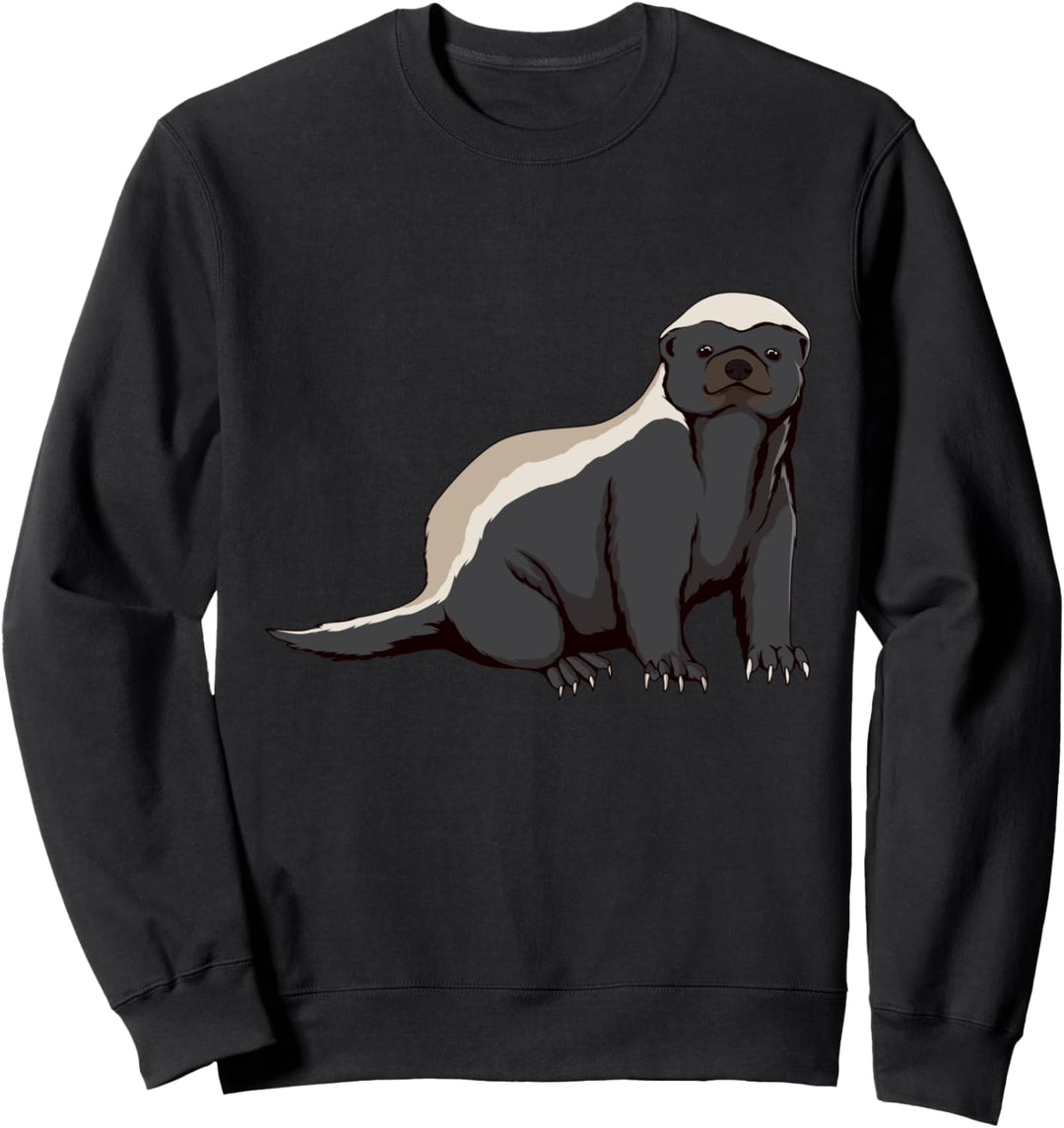 Honigdachs Bild Zeichnung Design Honigdachs Sweatshirt