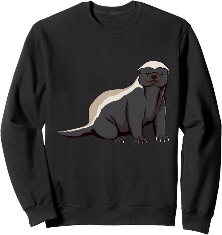 Honigdachs Bild Zeichnung Design Honigdachs Sweatshirt