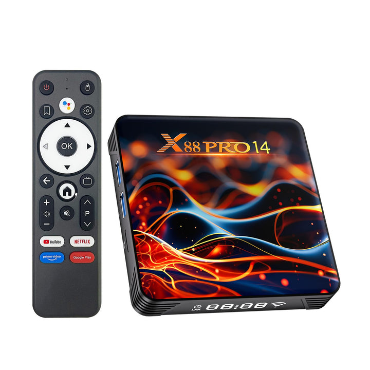 Android TV Box 14.0, 2025 8K Neueste Android Box mit RAM 2G ROM 32G WiFi6 Enternet 10/100M Bluetooth