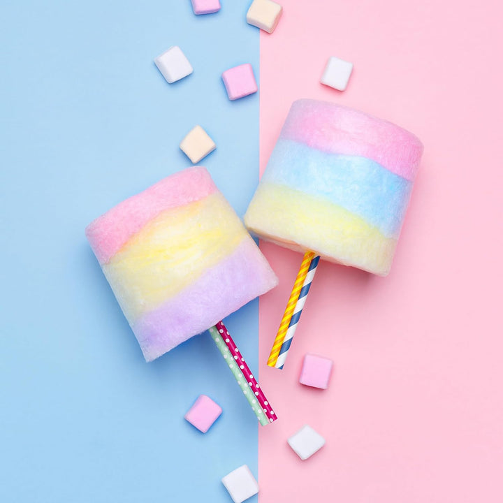 Petra PT2641BLVDEEU7 Zuckerwattemaschinen inkl. Messlöffel und 50 Holzstäbchen, tragbare Retro Zucke