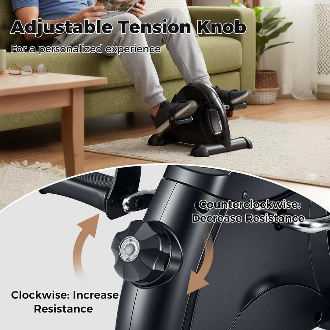 KOMFOTTEU Pedaltrainer für Arm- & Beintraining, Unter-Schreibtisch Fahrrad, Beintrainer Armtrainer m