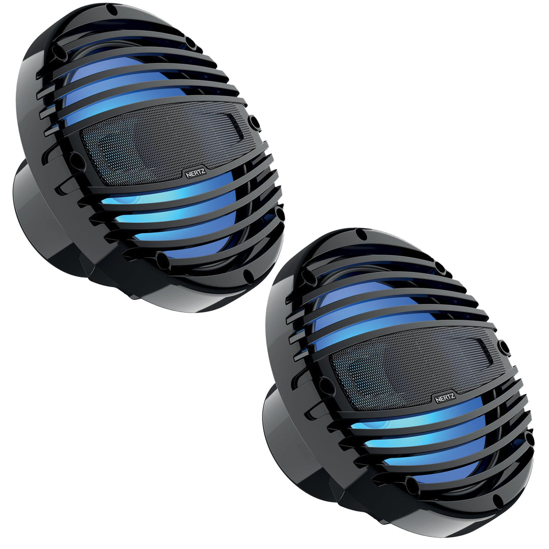 Hertz HMX 8-LD-TC | 20cm Hochleistungs Marine Koaxial Lautsprecher schwarz | RGB-LED