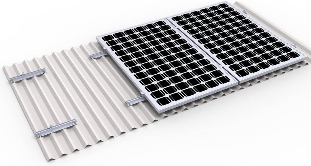 Solarmodul Alu Halterung Befestigungssystem Trapezblech PV Befestigungsschiene Schiene 400MM Endklem
