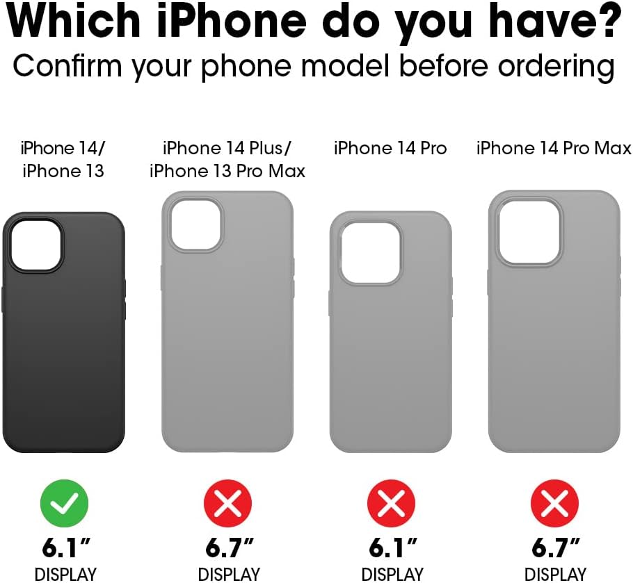 OtterBox OtterGrip Symmetry Serie Hülle für iPhone 13 und 14, Mohnblumen am Meer (Blau), integrierte