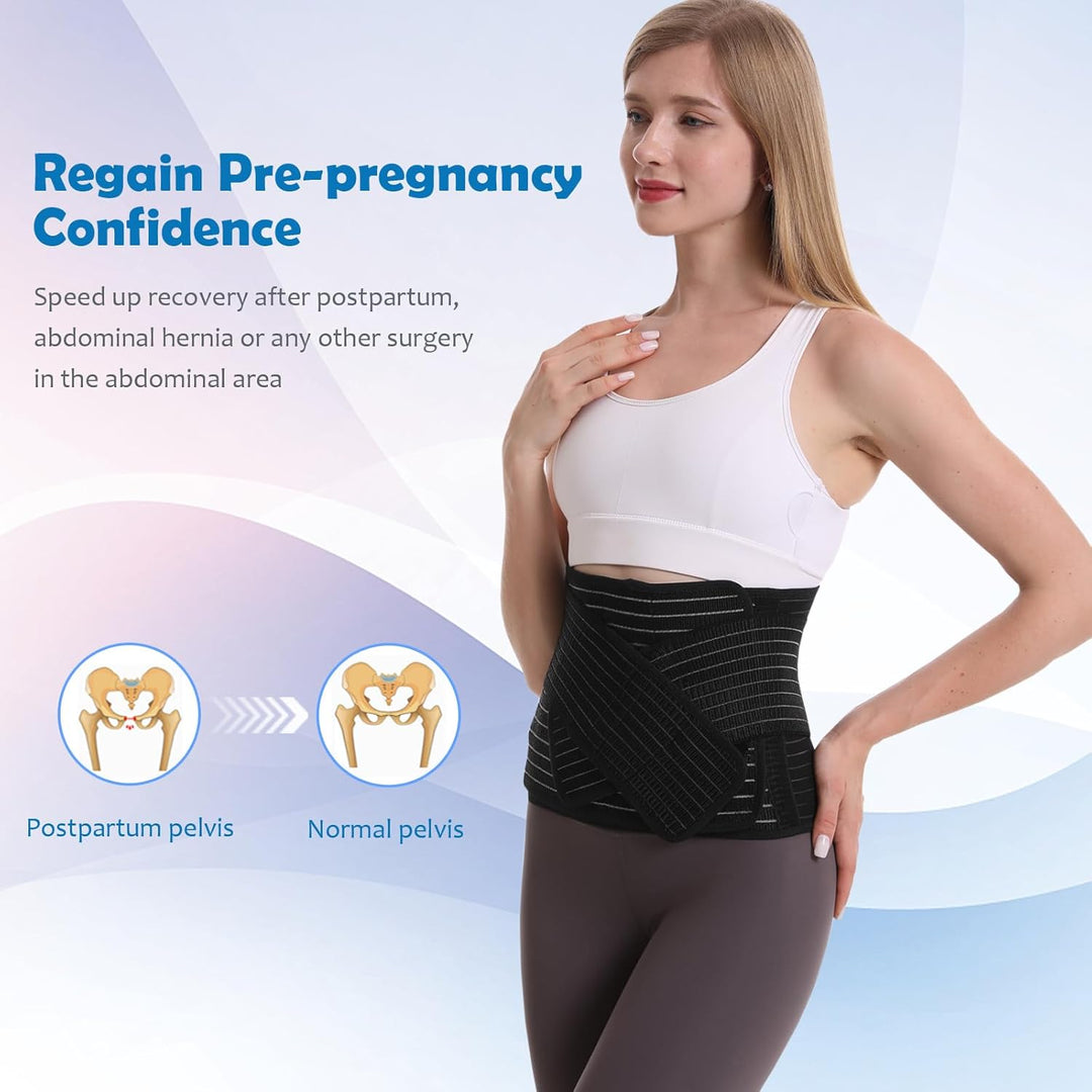 Postpartum Gürtel für Damen, Abdominal Binder Post Chirurgie Belly Wrap, C Abschnitt Erholung Must H