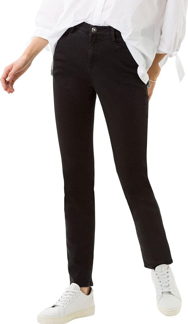 BRAX Damen Style Mary Soft Denim Stretch Jeans 26W / 30L Clean Black, 26W / 30L Clean Black