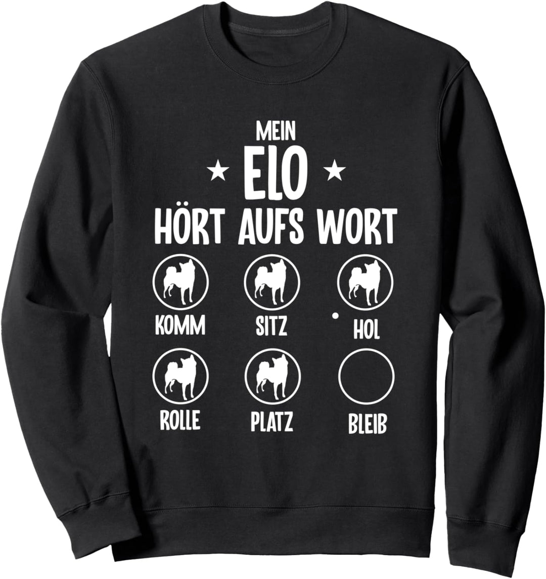 Elo Hund Hunderasse Rauhaar Glatthaar Geschenk Sweatshirt