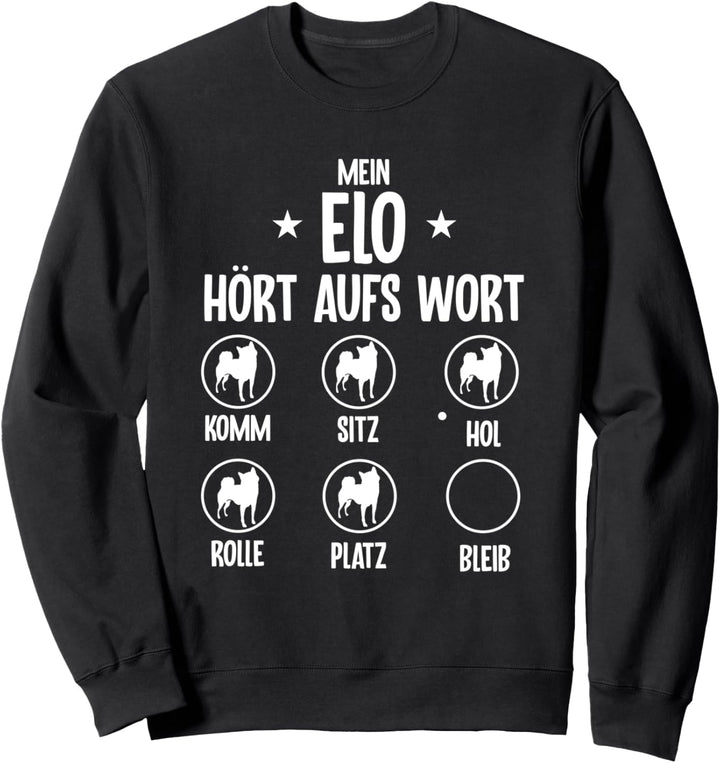 Elo Hund Hunderasse Rauhaar Glatthaar Geschenk Sweatshirt
