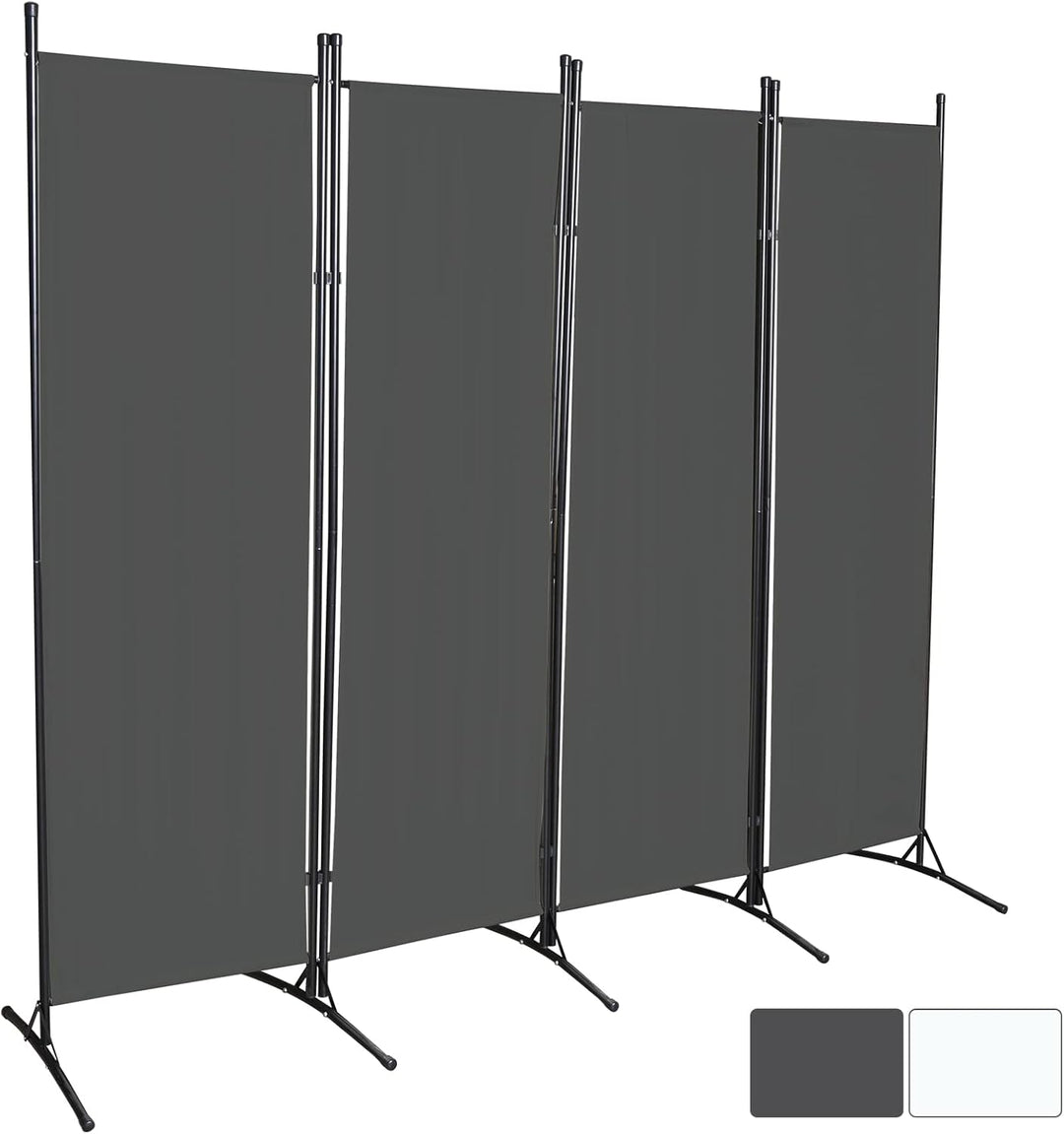 Gimisgu Paravent 200x170cm Raumteiler Gross Garten Stellwand Trennwand Balkon Sichtschutz, 4 Teilig,