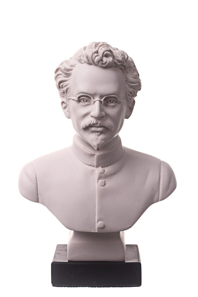 danila-souvenirs sowjetischer russischer Kommunist Leo (Lew) Trotzki marmor Büste Statue Skulptur 16