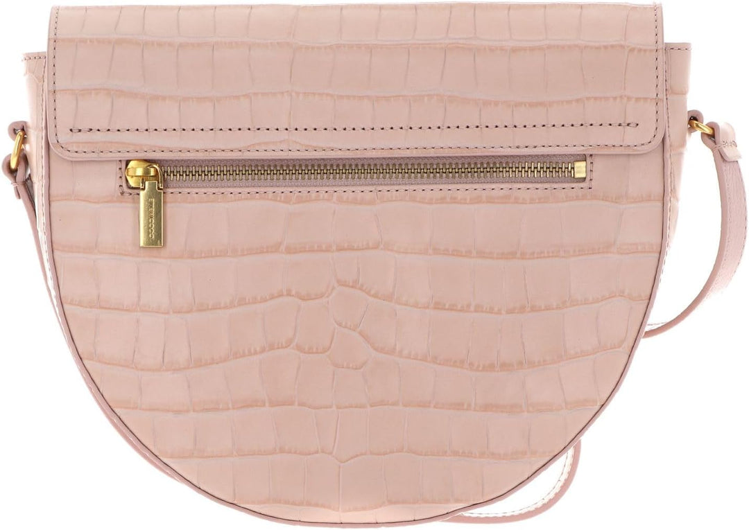 Coccinelle Leder Umhängetasche Schultertasche Beat Croco Shiny Soft Crossover Bag New Pink, New Pink