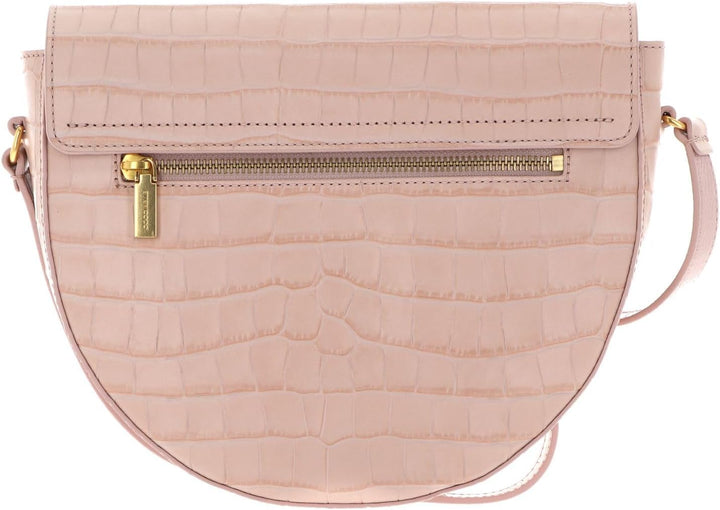 Coccinelle Leder Umhängetasche Schultertasche Beat Croco Shiny Soft Crossover Bag New Pink, New Pink