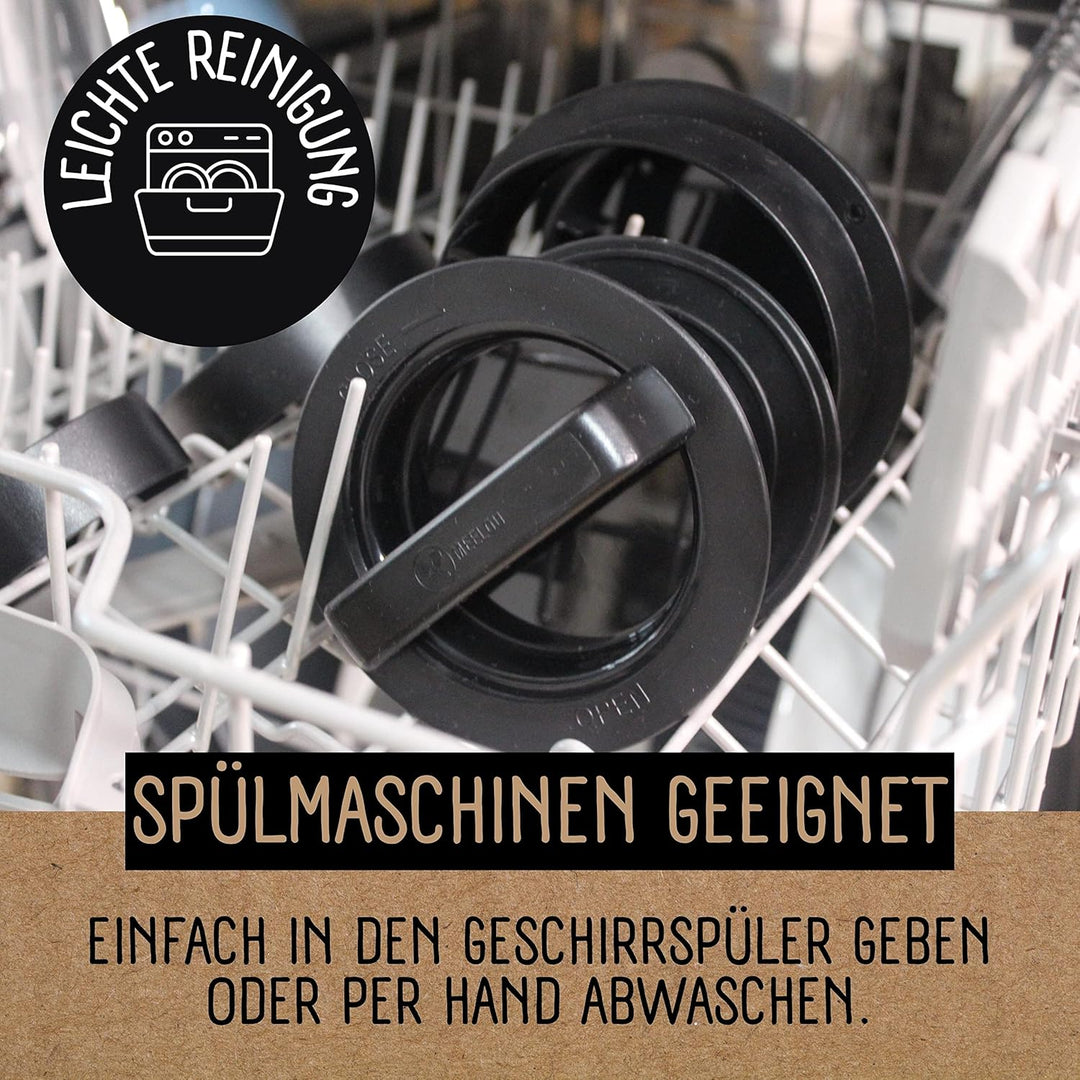 Burgerpresse mit 100 Blatt Burger Papier, 4 Patty Grössen inkl. Gefüllte Patties und XXL, Burger Pat