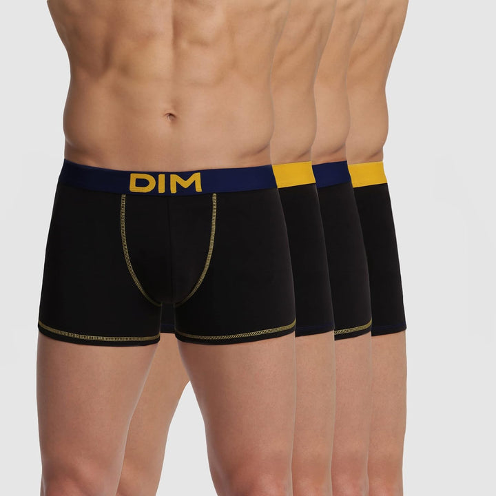 Dim Boxershorts Mix And Colors Stretch-Baumwolle Herren x4 Multicolor 4