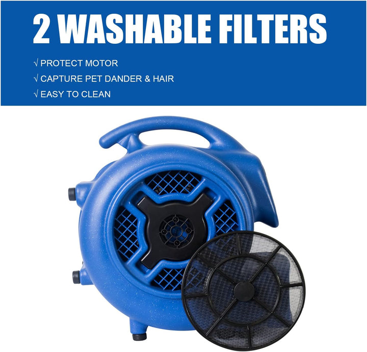 XPower X-400TF-MDK Professional Pet Grooming Carbon Dust Free Cage Dryer with Multi Drying Kit & Tim