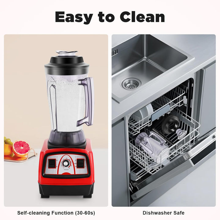 2200W Profi Standmixer 4L - Hochleistungs Mixer für Smoothies, Crushed Ice & Fleisch - Grossvolumige