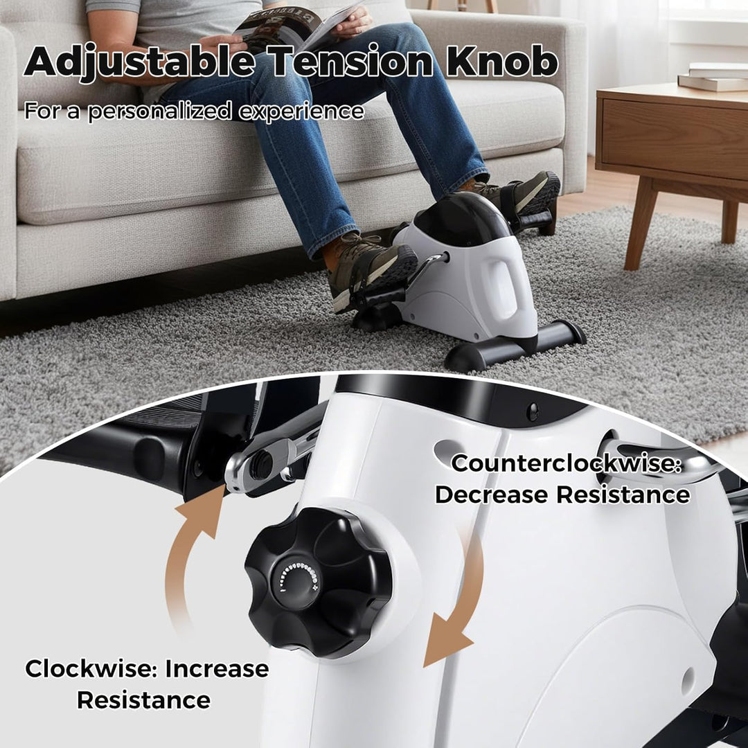 KOMFOTTEU Pedaltrainer für Arm- & Beintraining, Unter-Schreibtisch Fahrrad, Beintrainer Armtrainer m