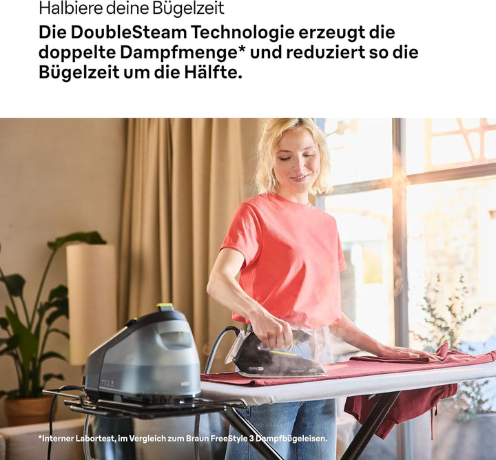 Braun CareStyle 3 IS3257BK, Dampfbügelstation Mit FreeGlide 3D Technologie, 125 g/min Dampf, Schnell