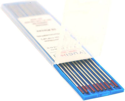 WIG Wolfram Elektrode WT20 Rot 1, 6 x 175 mm 10x Wolframnadeln für WIG Schweissen 1.6 x 175mm Wt20,