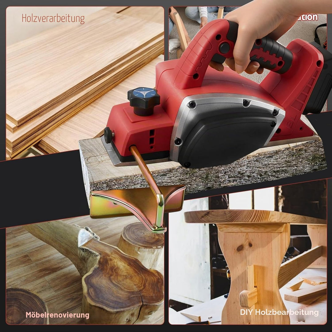 Kabellose elektrische Hand-Planer kompatibel mit Milwaukee 18V Batterie, 15000RPM bürstenlose Power