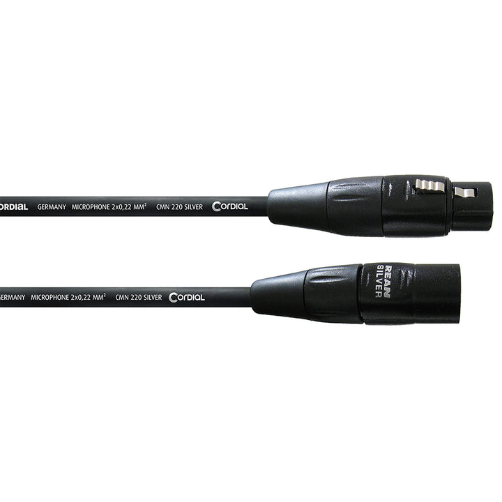 CORDIAL Kabel micro XLR 10 m Kabel MICROPHONE Essentials symmetrisch Rean Silber, 10 M