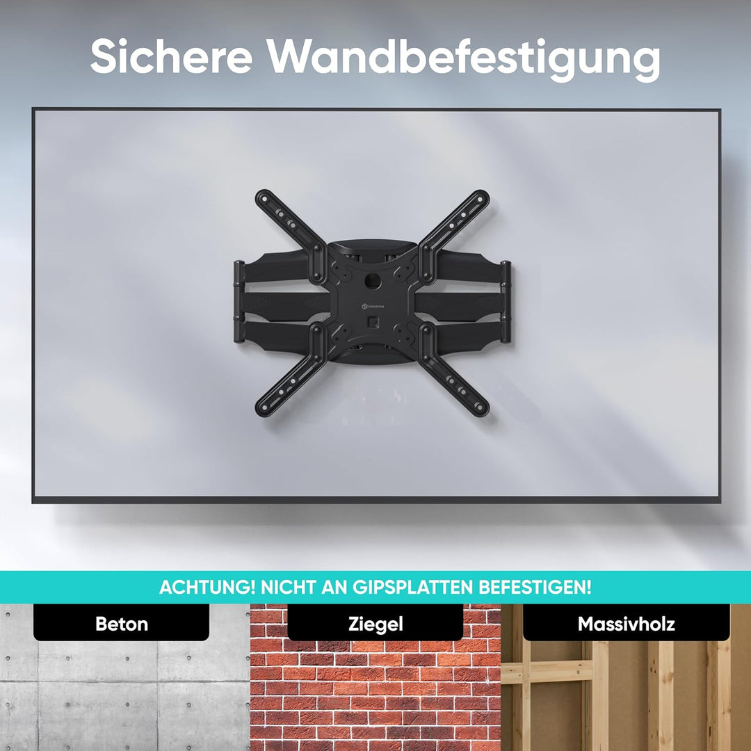 ONKRON neig- und schwenkbare Halterung für TV 37" - 70" mit einem Gewicht bis zu 36,4 kg max VESA 40