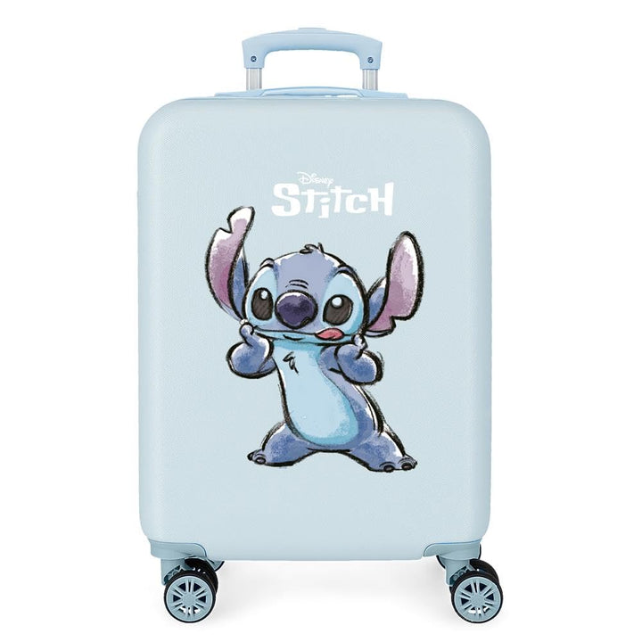 Disney Stitch Naughty Make a Face Blauer Kinderkoffer 50x38x20 cm Starres ABS Seitliches Zahlenschlo