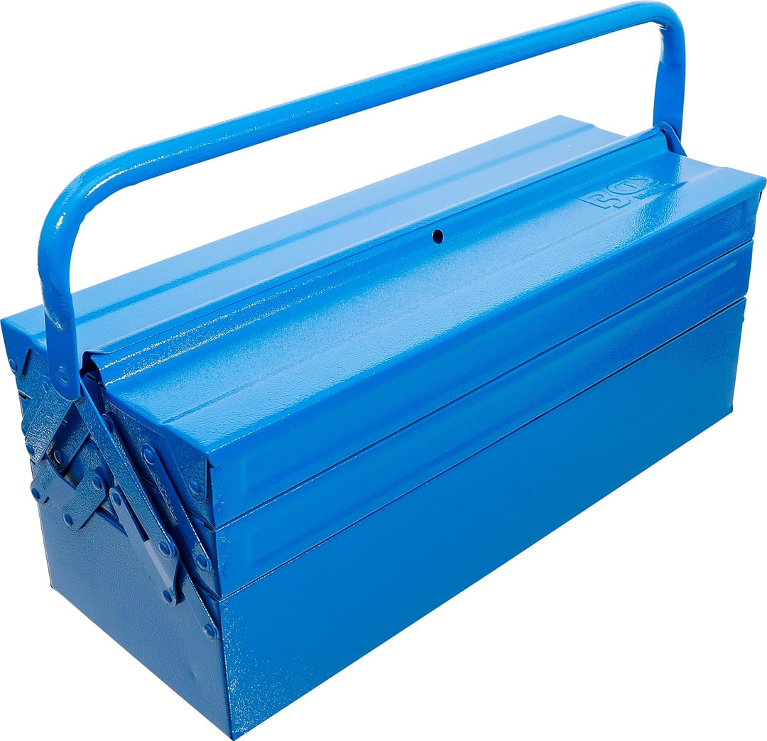 BGS 33002 | Metall-Werkzeugkasten | leer | 530 x 200 x 200 mm | 5 Fächer | Stahlblech leer | 5 Fäche