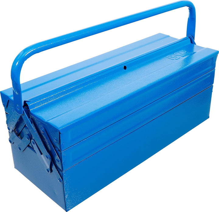 BGS 33002 | Metall-Werkzeugkasten | leer | 530 x 200 x 200 mm | 5 Fächer | Stahlblech leer | 5 Fäche