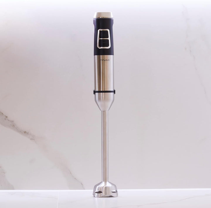 MYWAVE MWBTM-XXL Saona Stabmixer Für Feste und Flüssige Nahrungsmittel, Stainless Steel, Silber
