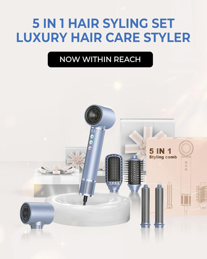 Airstyler 5 in 1 Hair Styler With 110000 U/Min Hochtouriger Motor Haartrockner Warmluftbürste Haarst