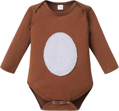 FYMNSI Baby Mädchen Weihnachtsoutfit Rentier Kostüm Baumwolle Body + Tütü Rock + Stirnband 3tlg Set