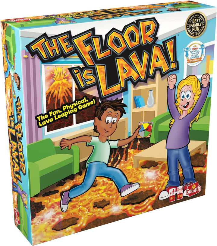 Goliath The Floor is Lava, Familienspiel für Kinder ab 5 Jahren, Gesellschaftsspiel für 2 bis 6 Spie