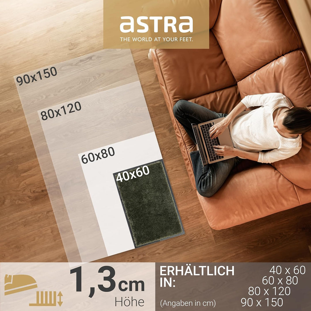 Astra Fussmatte innen rutschfest - Schmutzfangmatte super weich - Läufer Flur waschbar per Hand - Tü