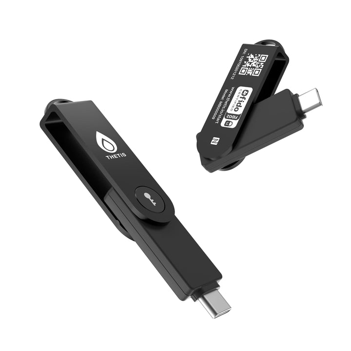 Thetis Pro-C FIDO2 (L2) Sicherheitsschlüssel Passkey Gerät mit USB C & NFC, TOTP/HOTP Authenticator
