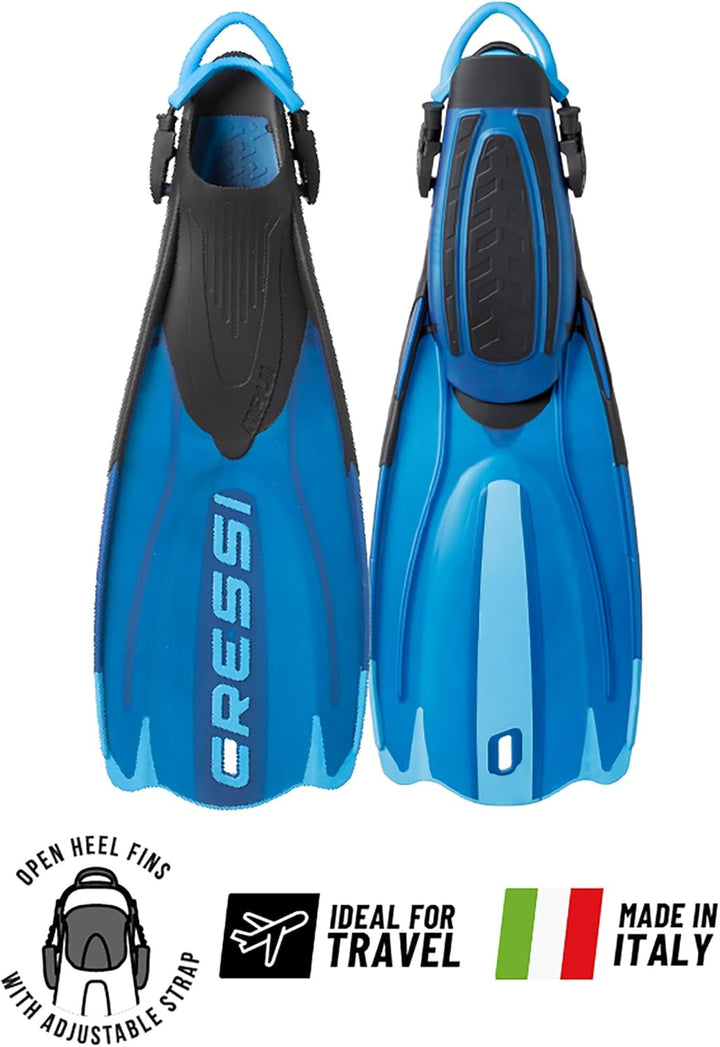 Cressi Unisex-Adult Maui Fins Flossen S/M Schwarz/Blau, S/M Schwarz/Blau