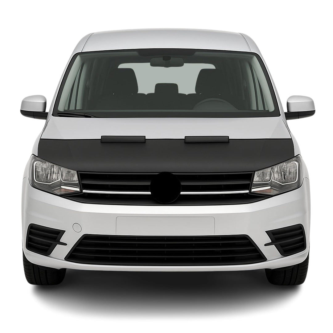 OMAC Haubenbra Steinschlagschutz Bonnet Bra kompatibel mit VW Caddy 2015-2020 Schwarz Halb