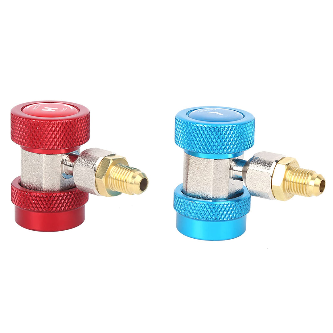 2 Stück R134A Schnellkupplungs Adapter, Klimaanlage Verstellbare Schnellkupplungsadapter, AC Schlauc