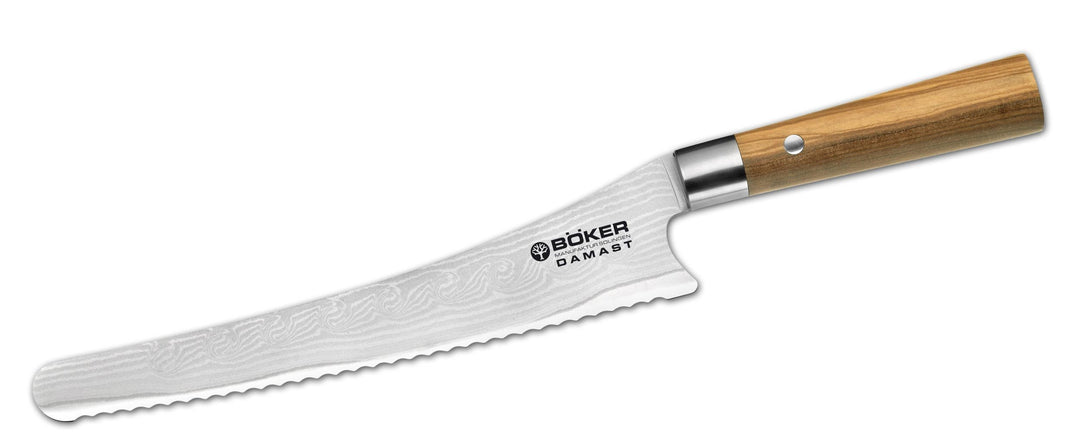 Böker Damast Olive Brotmesser, Damast Olive Brotmesser