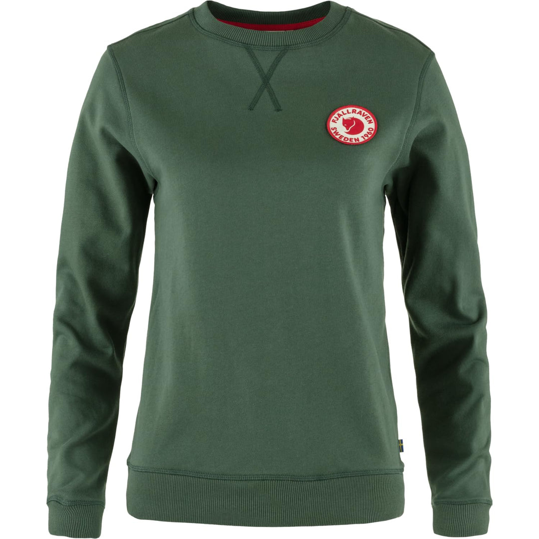 Fjallraven Damen 1960 Logo Badge Sweater W Sweatshirt XS Deep Patina, XS Deep Patina