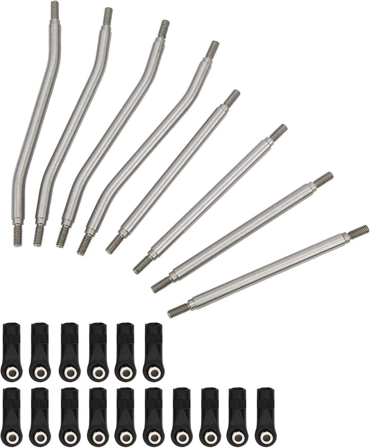 Stahl Steering Pull Rod Link für Axial Capra AXI03004, 8 Stück Rostfreier Linkage Einstellbare Rod L