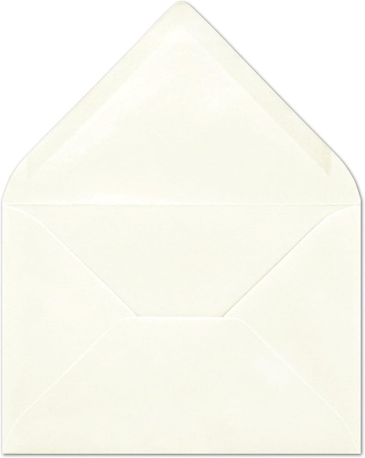 500 Brief-Umschläge - Natur-Weiss - DIN C6-114 x 162 mm - Kuverts mit Nassklebung ohne Fenster für G