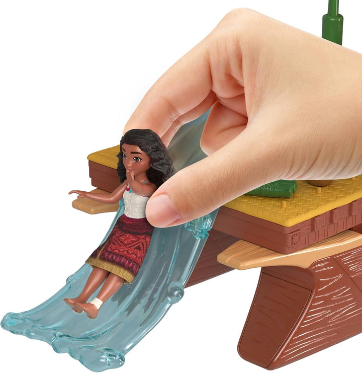 Mattel Disney Vaiana 2 Spielzeuge, Vaianas Abenteuerkanu-Spielset mit schwimmendem Kanu, kleiner Vai