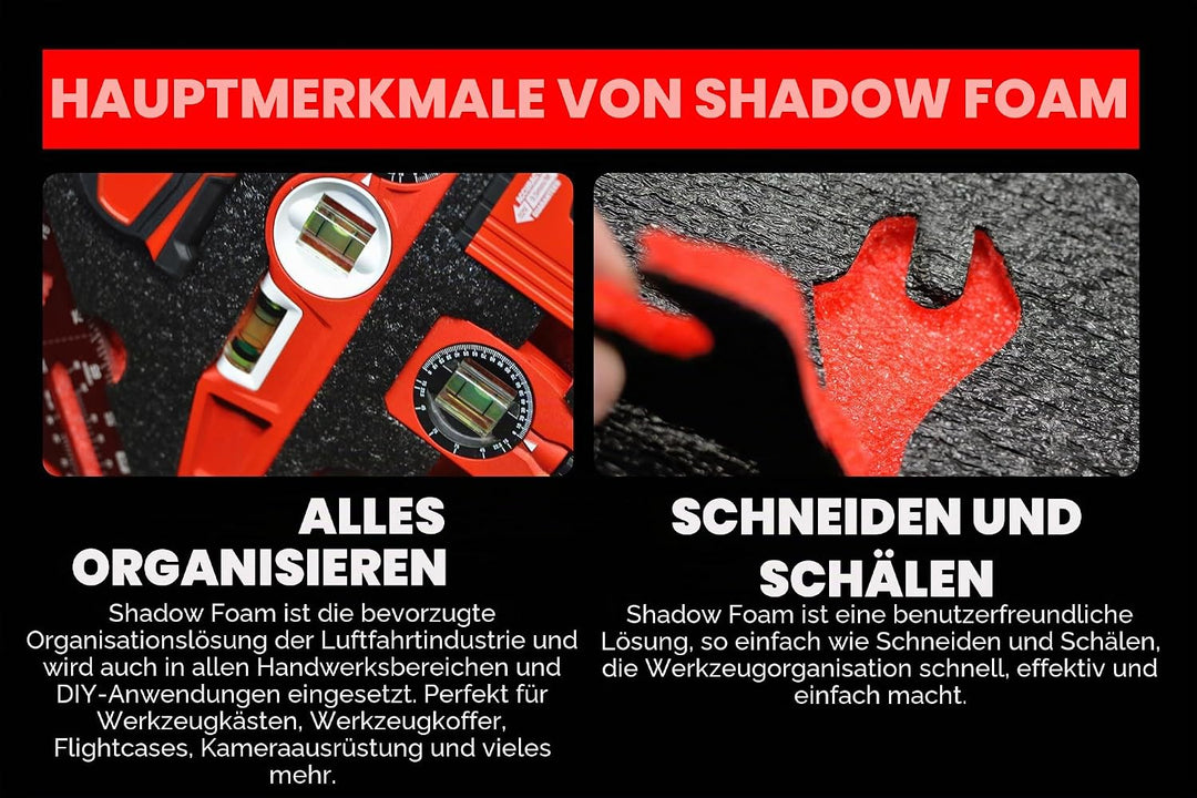 Shadow Foam Multi-Packs - Pack of 5: 600mm x 420mm x 30mm | Cut and Peel Foam für Werkzeugkästen, We